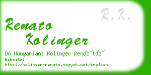 renato kolinger business card